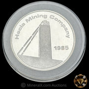 1oz 1985 Hecla Mining Company Vintage Silver Coin