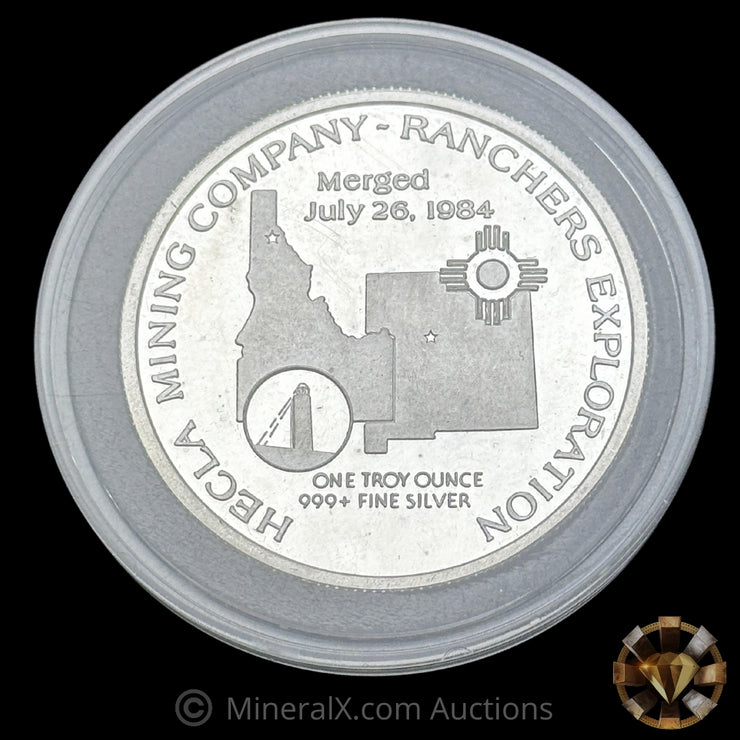 1oz 1985 Hecla Mining Company Vintage Silver Coin