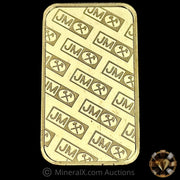 1oz Johnson Matthey JM Rare Lion Hallmark Vintage Gold Bar with Extremely Low Serial 0018