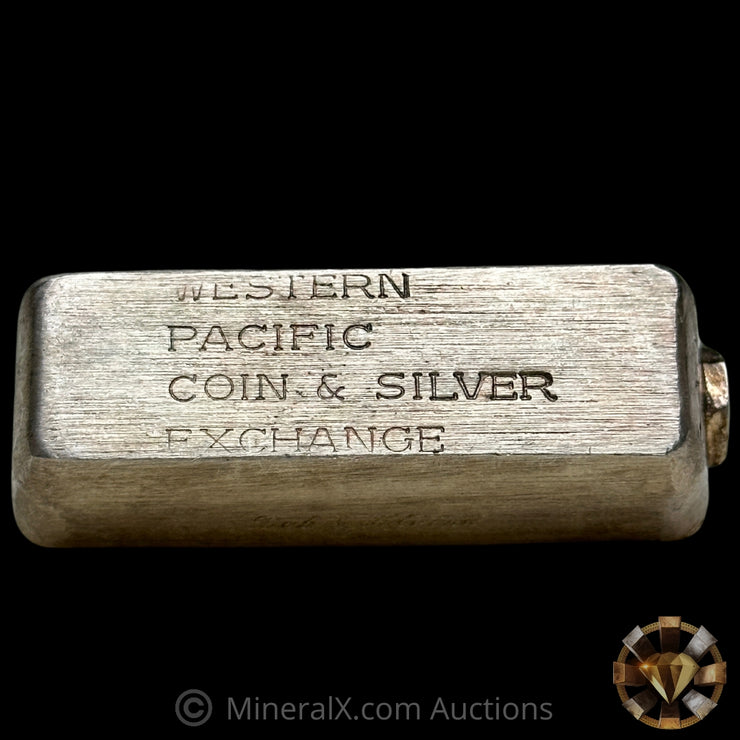 10oz Western Pacific Coin & Silver Exchange Vintage Silver Bar With Engravings On Sides