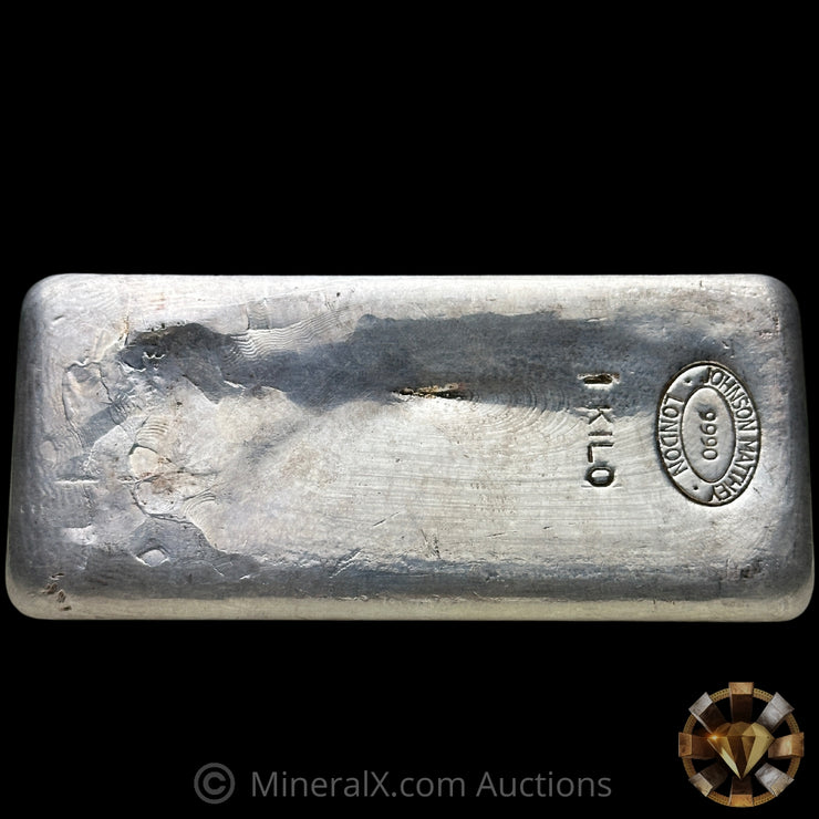 Kilo Johnson Matthey JM London Rare 9990 Small Hallmark Variety Vintage Silver Bar