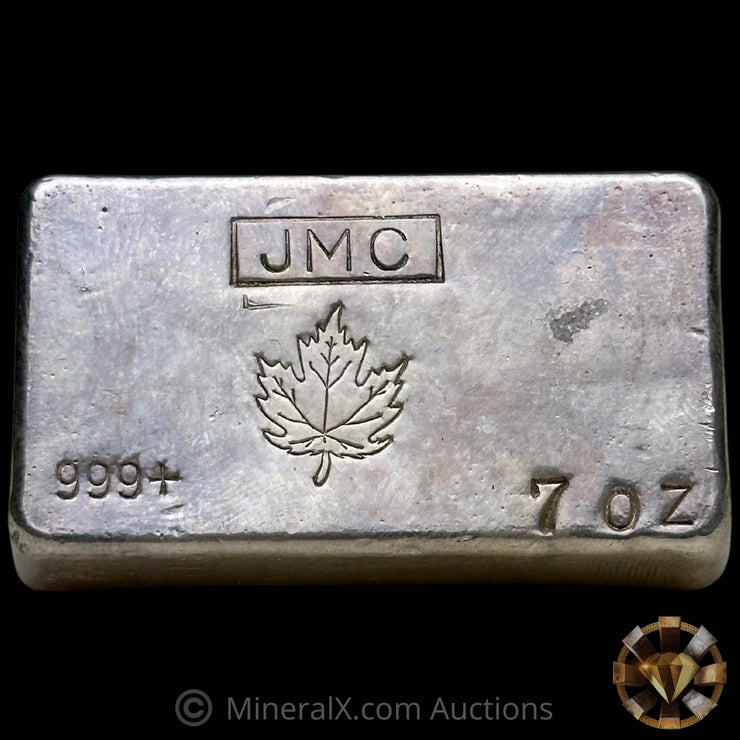 7oz JMC Johnson Matthey With Maple Leaf Vintage Silver Bar