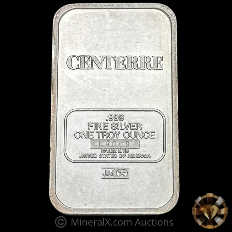 1oz JM Johnson Matthey Centerre Liberty Trade Vintage Silver Bar