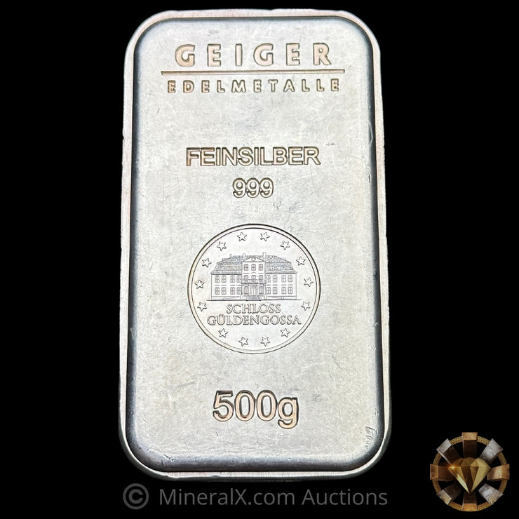 500g (16.075oz) Geiger Edelmetalle Feinsilber Silver Bar