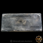 100oz Engelhard Bull Logo Vintage Silver Bar With Unique Striated Sides And Reverse