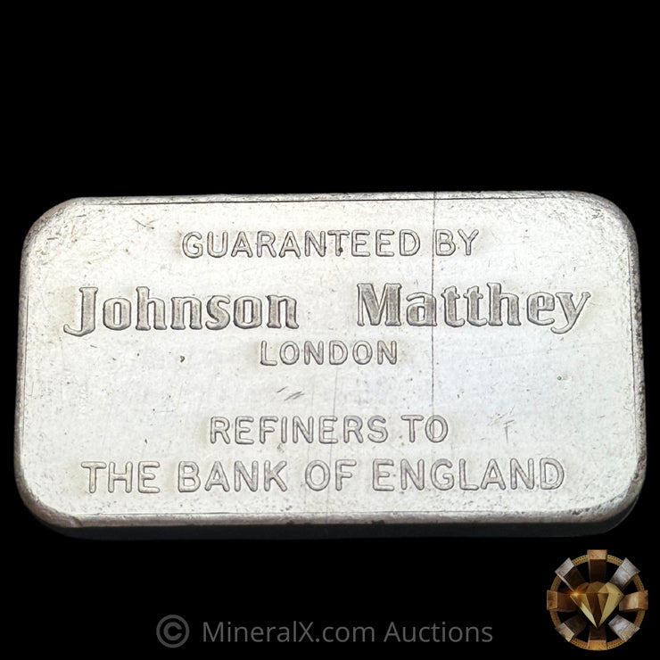 100g Johnson Matthey JM London National Bank of Commerce Seattle Vintage Silver Bar