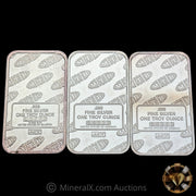 x3 1oz JM Johnson Matthey Liberty Trade MTB Bank Vintage Silver Bars