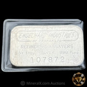 1oz Engelhard Industries Large Serial Bull Logo Privy Vintage Silver Bar