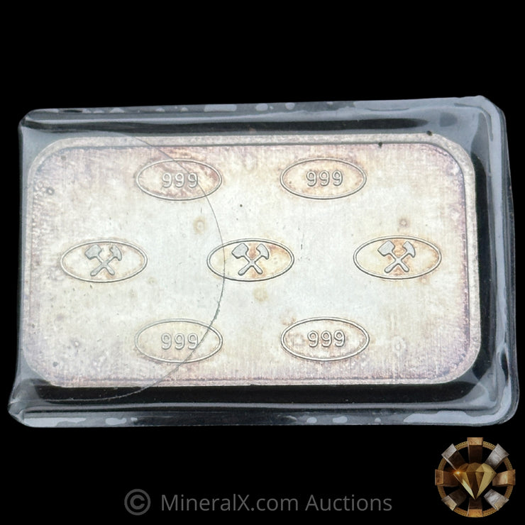 1oz Johnson Matthey JM Bankers Limited Vintage Silver Bar