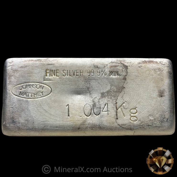 1.004Kg (Kilo) Johnson Matthey JM Australia Vintage Silver Bar