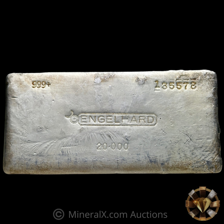 20oz Engelhard Bull Logo Vintage Silver Bar