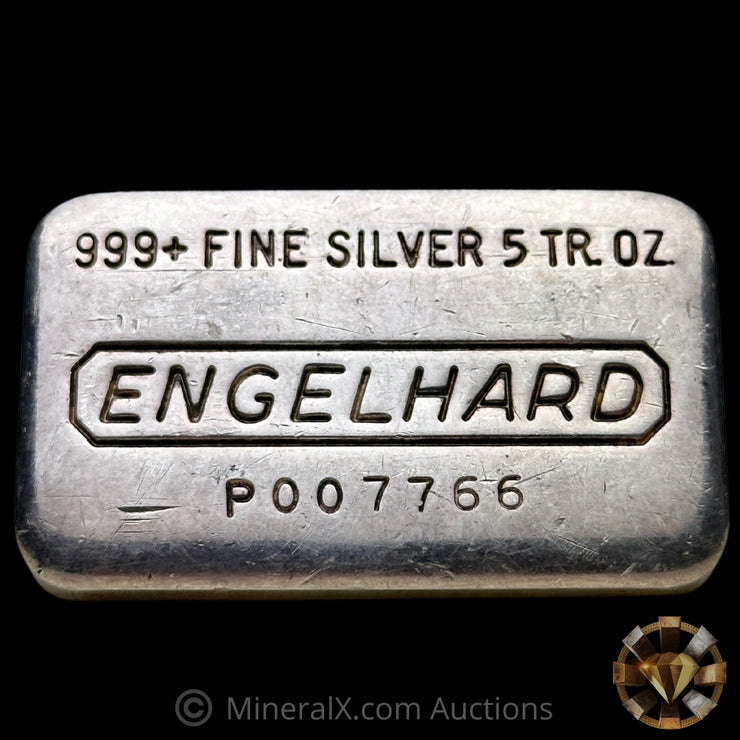 5oz Engelhard P Loaf Vintage Silver Bar