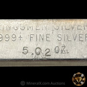 5.02oz Kingsmen Silver Vintage Silver Bar