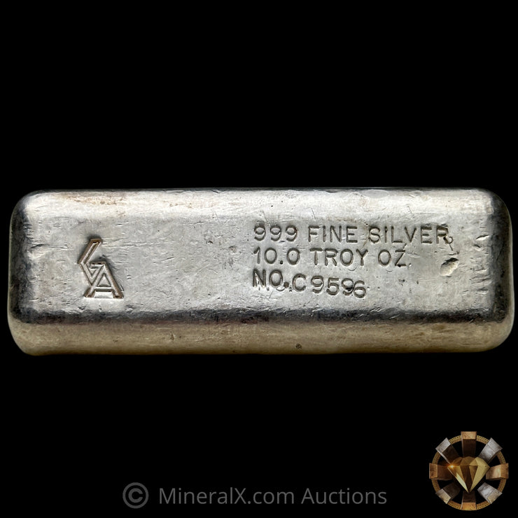 10oz Golden Analytical GA Vintage Silver Bar