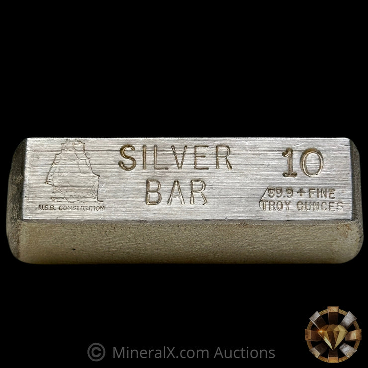 10oz USS Constitution Vintage Silver Bar