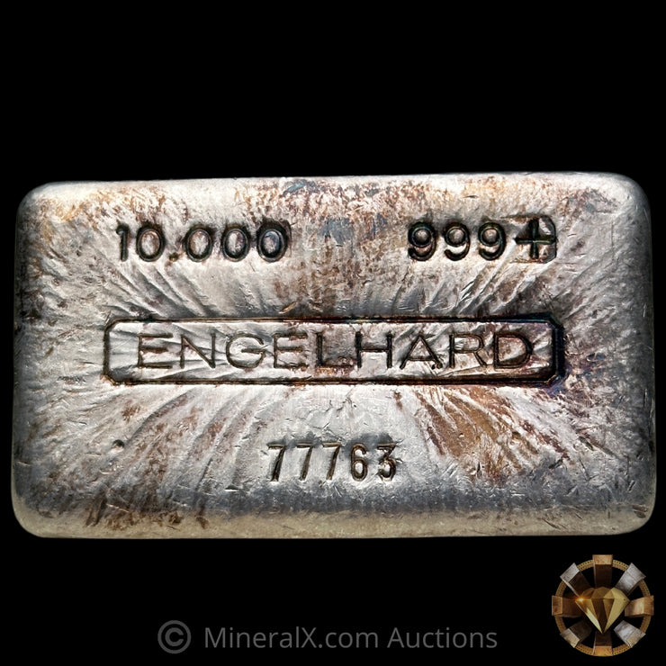 10oz Engelhard 3rd Series "Wide Spacing" Variety Vintage Silver Bar With Unique 777 Leading Serial