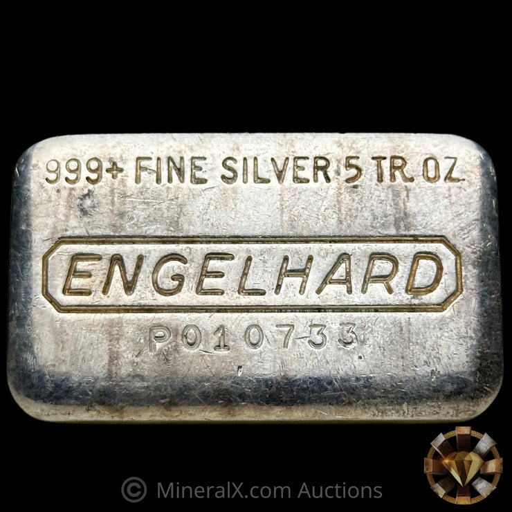 5oz Engelhard P Loaf Vintage Silver Bar