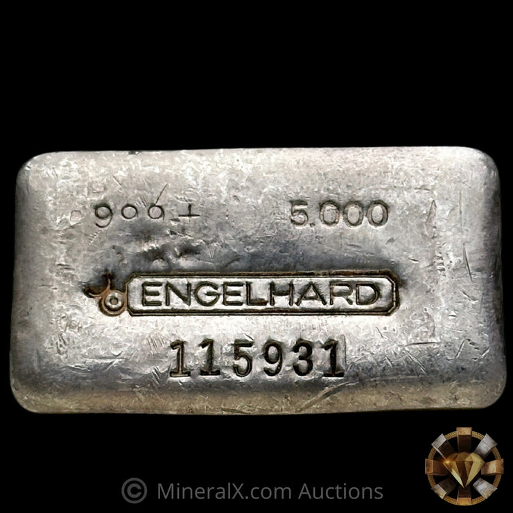 5oz Engelhard Bull Logo Vintage Silver Bar