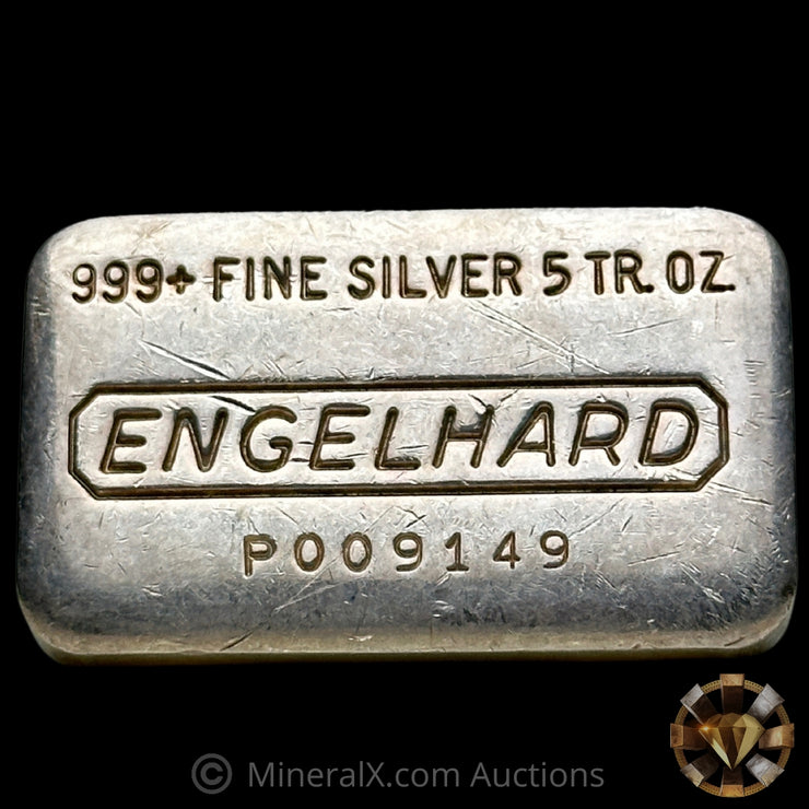 5oz Engelhard P Loaf Vintage Silver Bar