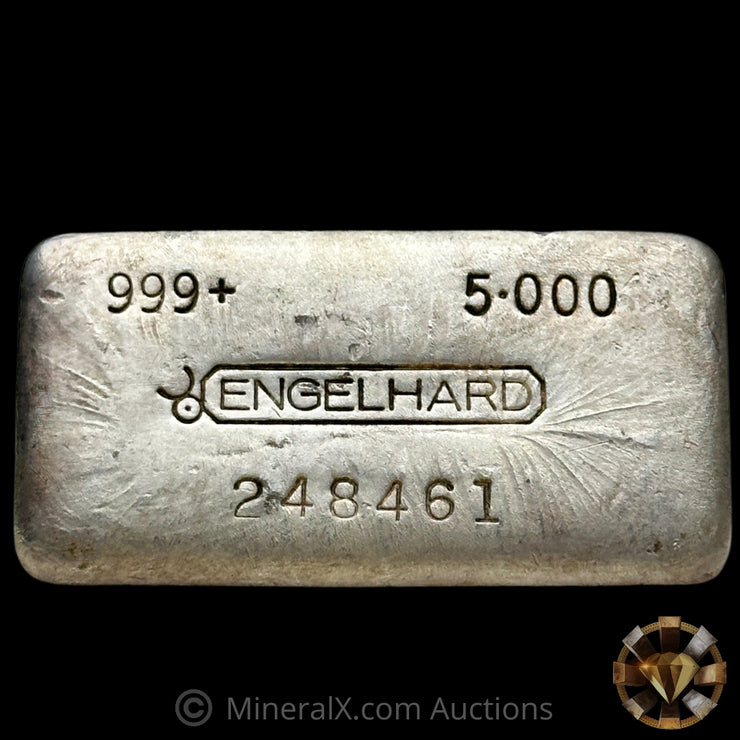 5oz Engelhard Bull Logo Vintage Silver Bar