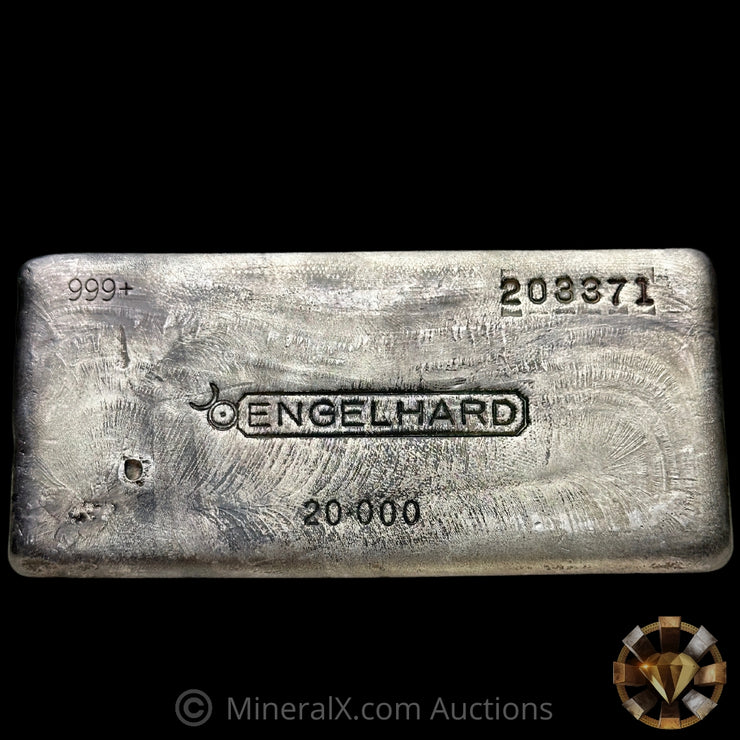 20oz Engelhard Bull Logo Vintage Silver Bar