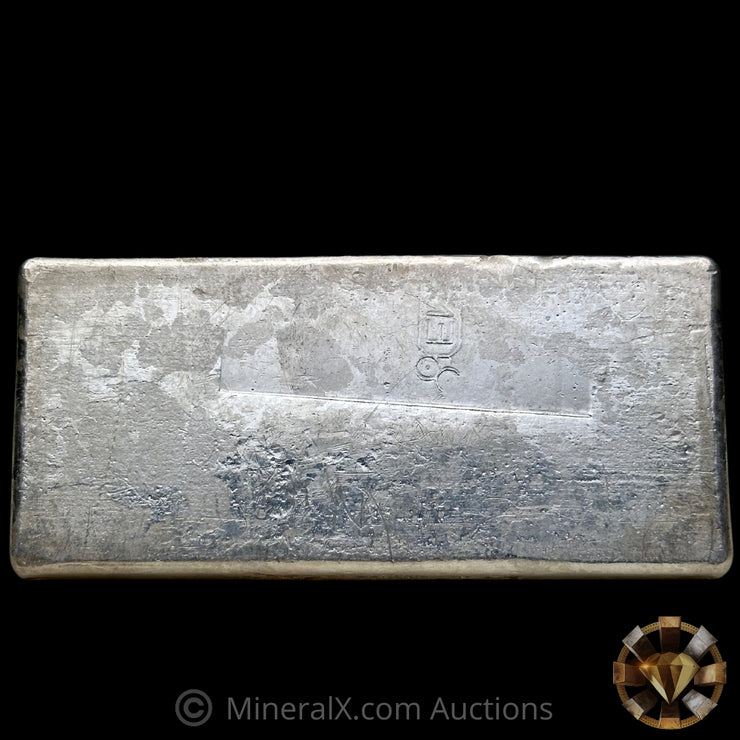 20oz Engelhard Bull Logo Vintage Silver Bar With Unique Reverse Impression Of Hallmark