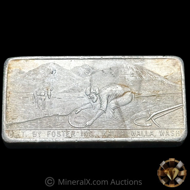 3oz W H Foster Hecla Mining Vintage Silver Bar