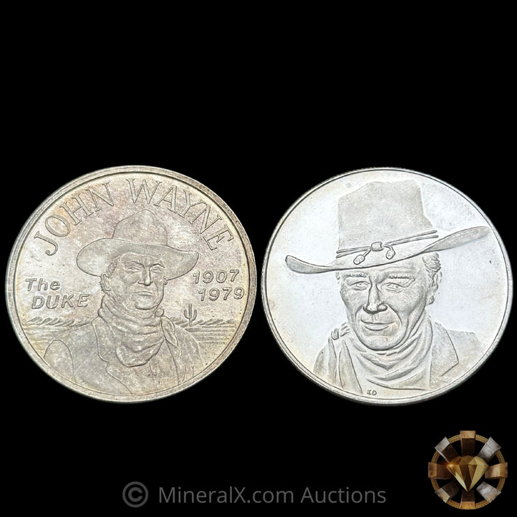 x2 1oz John Wayne Vintage Silver Coins