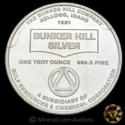 1oz Bunker Hill Vintage Silver Coin