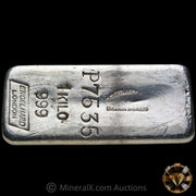 Kilo Engelhard London Vintage Silver Bar With Mocatta & Goldsmid Counterstamp