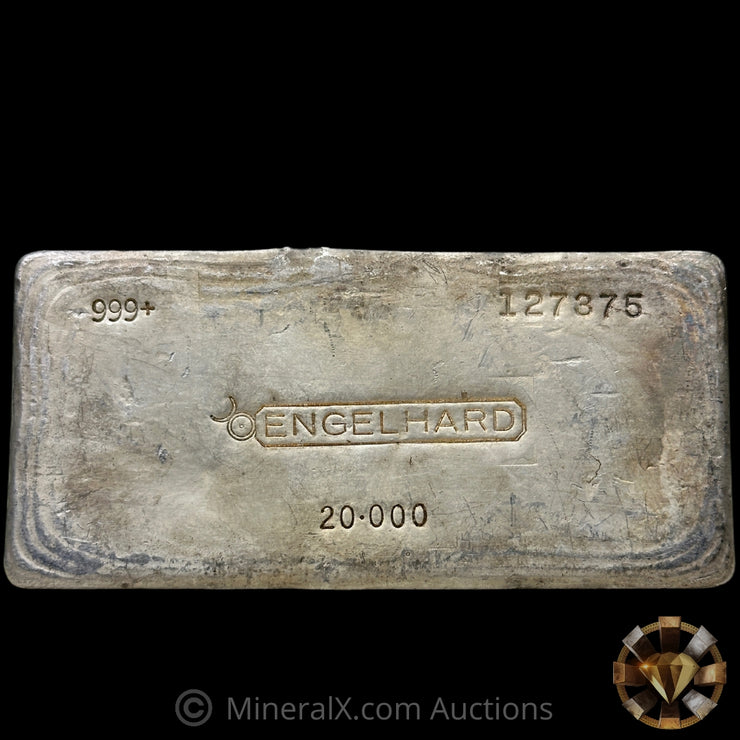 20oz Engelhard Bull Logo Vintage Silver Bar