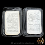 x2 1oz JM Johnson Matthey Vintage Silver Bars