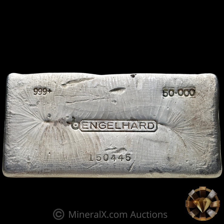 50oz Engelhard Bull Logo 1st Series Vintage Silver Bar