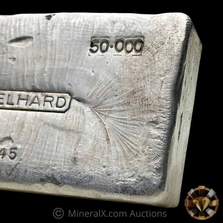 50oz Engelhard Bull Logo 1st Series Vintage Silver Bar