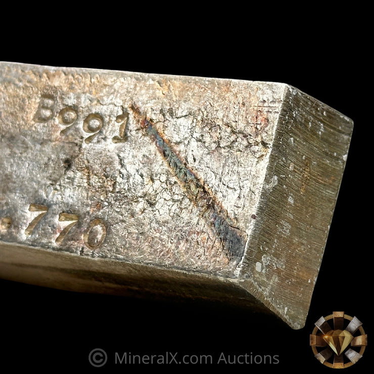 49.770oz Delta Smelting & Refining Co LTD Rare Early Variety Mold With Original Handsigned Numbers Matching 1973 Dated COA