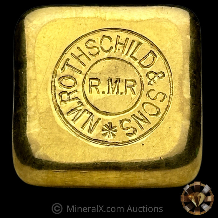 2oz NM Rothschild & Sons Rare 995.0 Variety Vintage Gold Bar