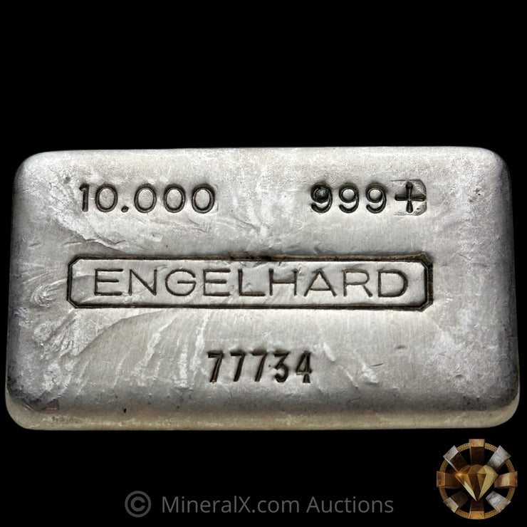 10oz Engelhard 3rd Series "Wide Spacing" Variety Vintage Silver Bar With Unique 777 Leading Serial