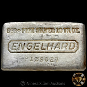 10oz Engelhard Waffleback Vintage Silver Bar With Reverse Convex Stamp