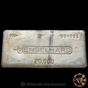 20oz Engelhard Bull Logo 9th Series Small Font Serial Variety Vintage Silver Bar With Striated Reverse & Sides