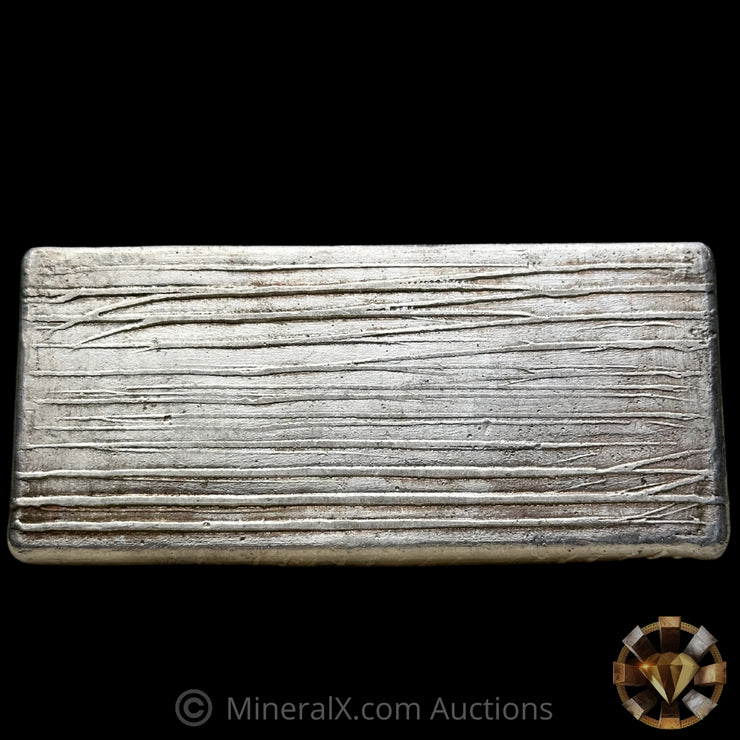 20oz Engelhard Bull Logo 9th Series Small Font Serial Variety Vintage Silver Bar With Striated Reverse & Sides