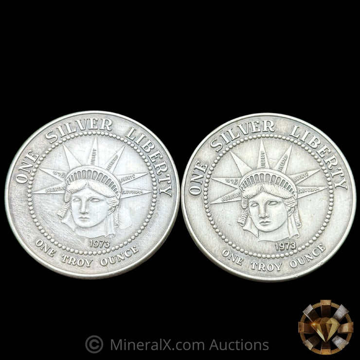 x2 1oz AG Great American Vintage Silver Coins