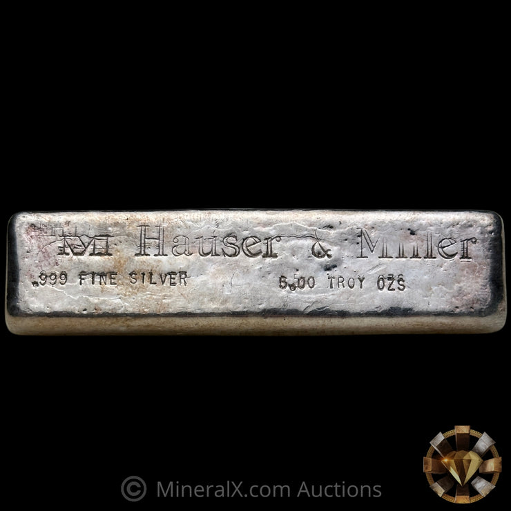 5oz H&M Hauser & Miller Vintage Silver Bar