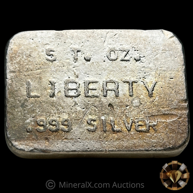 5oz Liberty Vintage Silver Bar