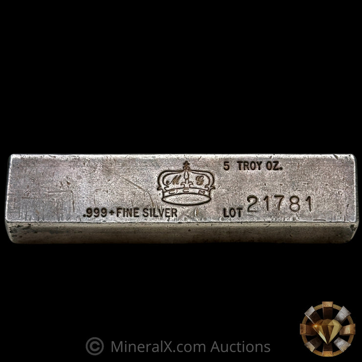 5oz Crown Metals Vintage Silver Bar