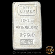 100g Credit Suisse Vintage Silver Bar