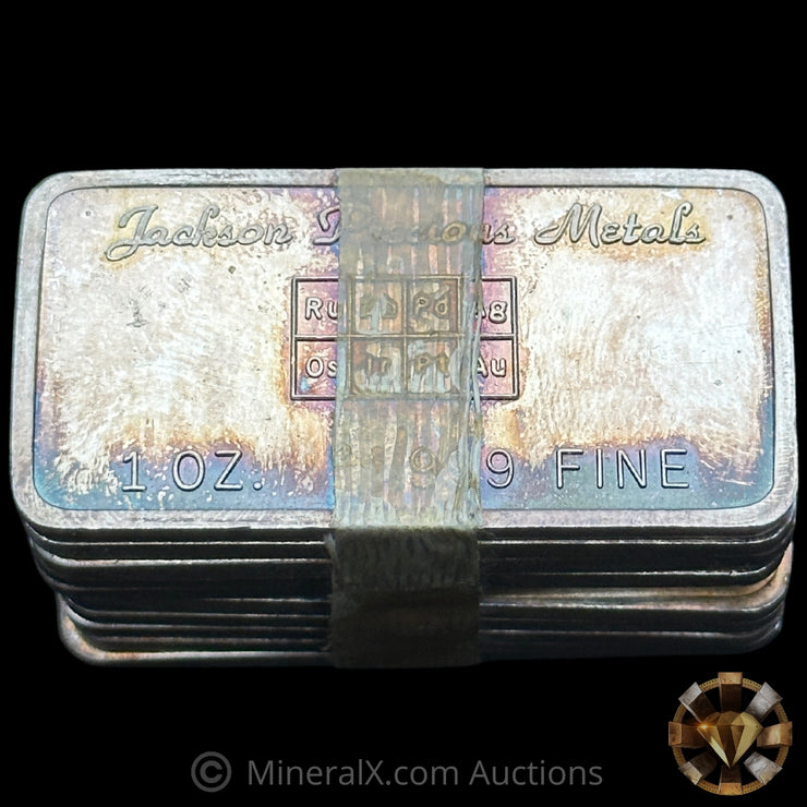 x10 1oz Jackson Precious Metals JPM Vintage Silver Bars