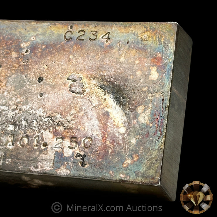 101.250oz Delta Smelting & Refining Co LTD Rare Early Variety Mold With Original Handsigned Numbers Matching 1973 Dated COA