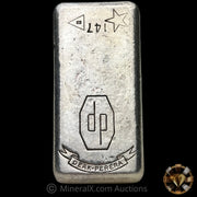 10oz W H Foster "Grail" Deak Perera DP Full Stamp Vintage Silver Bar With Triangle Star & Serial (1 of 3 Known)