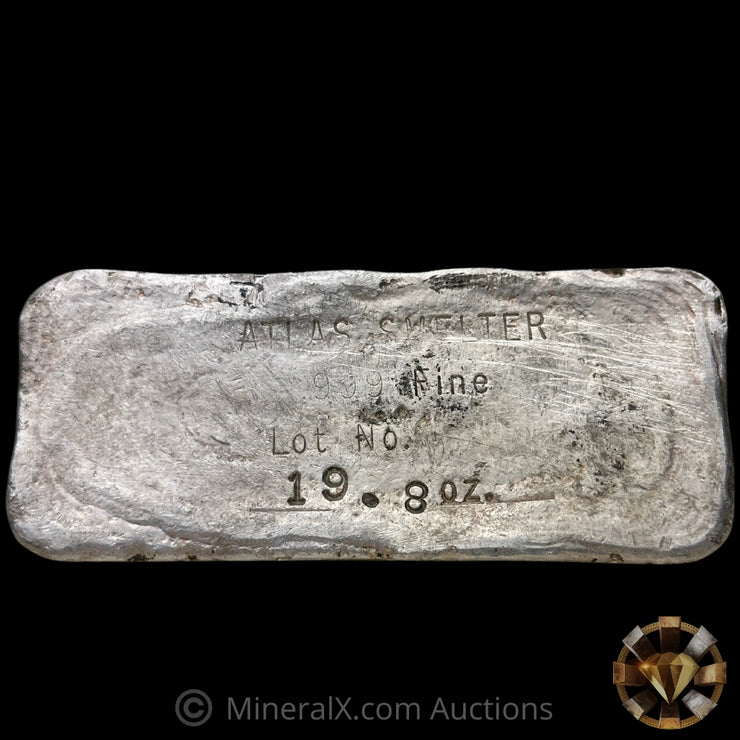 19.8oz Atlas Smelter Vintage Silver Bar