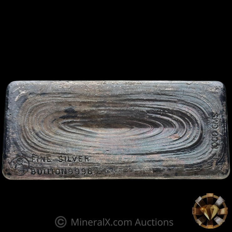 1000g (Kilo) Harrington Metallurgist Australia Vintage Silver Bar